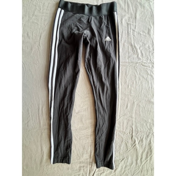 adidas Pants - Adidas Womens 3-Stripe Leggings Black White Athletic Tights Size S